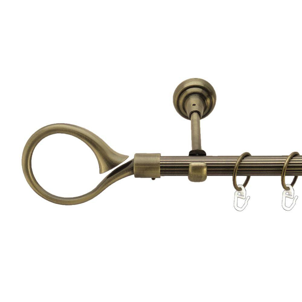 Карниз Orvit Скіпта металевий однорядний відкритий рифлена труба кільце металеве Антик 19 мм 240 см Львов - изображение 1