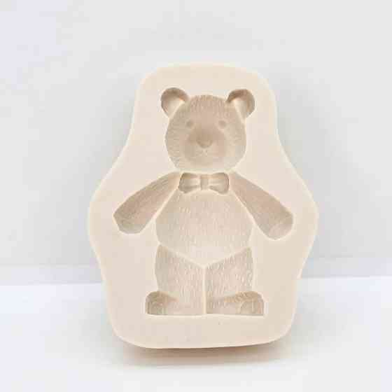 Молд силиконовый Мишка 78 на 62 мм серый Киев