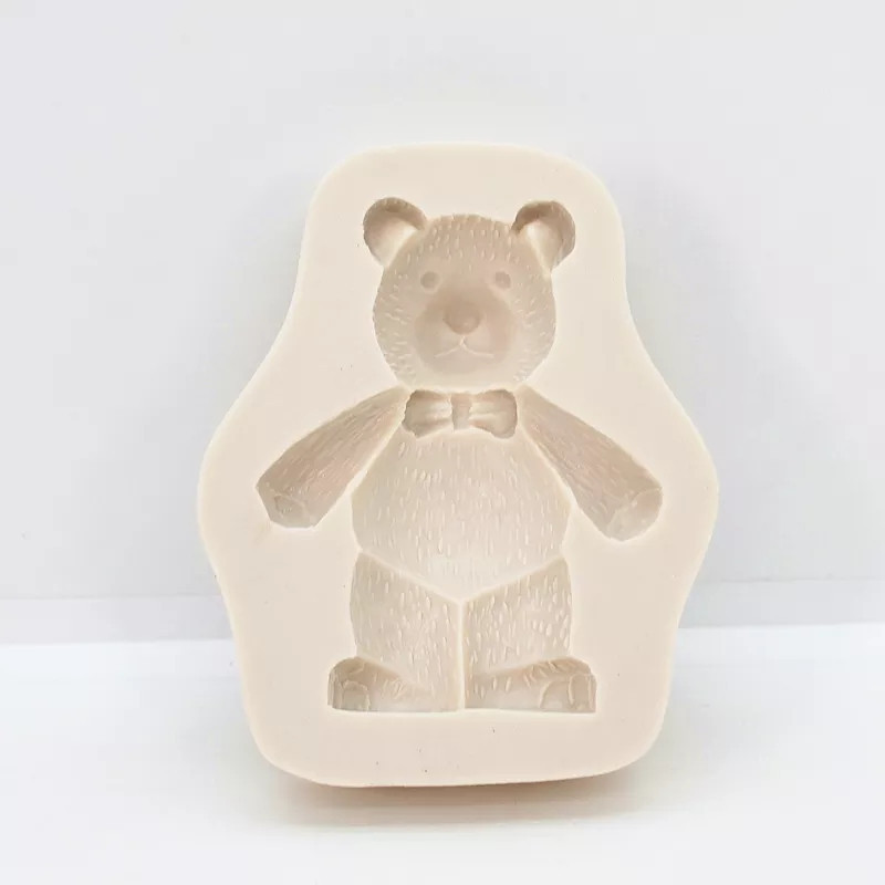 Молд силиконовый Мишка 78 на 62 мм серый Киев - изображение 4