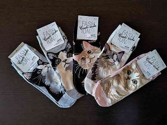 Носки женские в наборе из 5шт. Яркие женские носки с приколами. Coalo socks. Размер 36-41 Киев