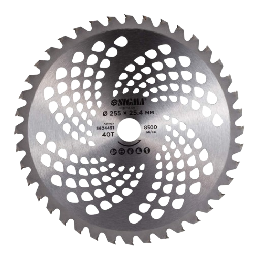 Диск до садового тримера d255*25,4мм 40T з твердосплавними напайками SIGMA Житомир - фото 2
