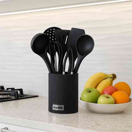 Набір кухонних предметів з силікону MAGIO, Силіконові кухонні приналежності, Нейлоновий набір для кухні ZD-41 Івано-Франківськ