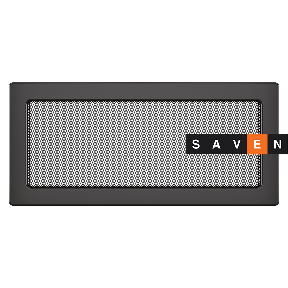 Вентиляційна решітка для каміна SAVEN 17х37 графітова Львів - фото 1