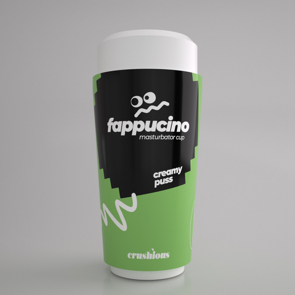 Портативний мастурбатор вагіна CRUSHIOUS FAPPUCINO у вигляді стаканчика кави, з кришкою Sex Aura Київ - фото 2