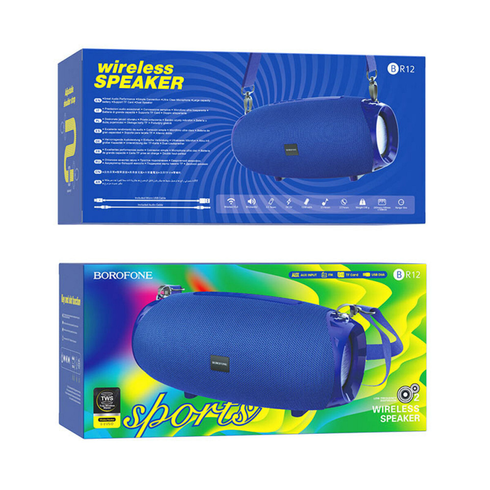 Портативна колонка BOROFONE BR12 Amplio sports wireless speaker Blue Київ - фото 3