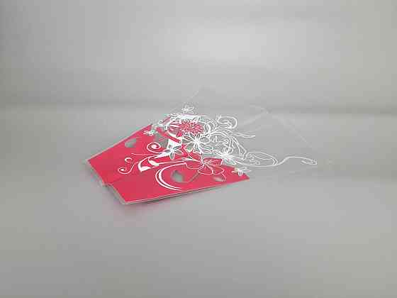 Упаковка конус под цветы h35/13низ/35верх красный (100 шт) 153 (3) (100 шт) Харьков