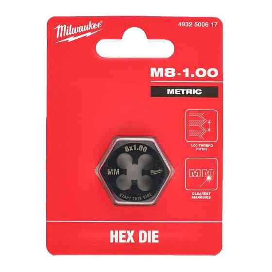 Плашка шестигранна MILWAUKEE, М8-1,00мм Одеса