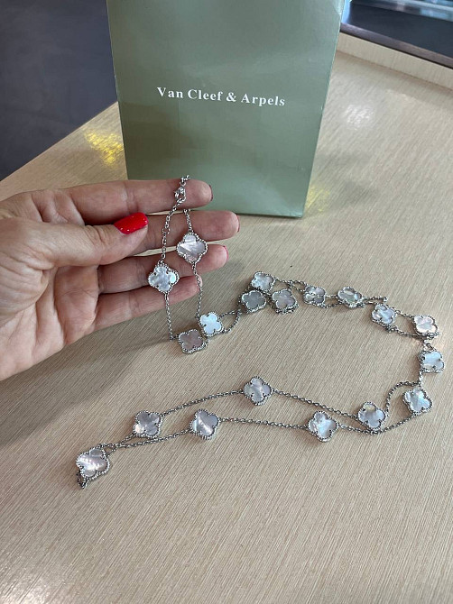 Подвеска Van Cleef  20 элементов  Перламутр, белое золото Одесса - изображение 3
