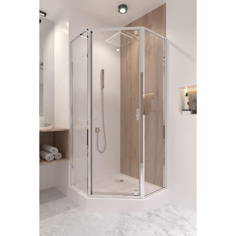 Душова кабіна Qtap Leo CRM10995-AC6 90х90 см, скло Clear, CalcLess, 6 мм без піддона Київ - фото 8