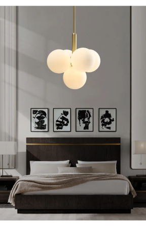 Люстра светодиодная потолочная 1212 Спутник (Золотистый) 5 плафонов Киев