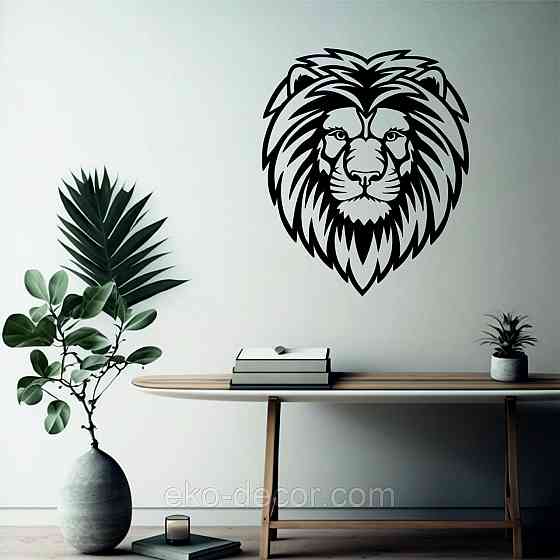 Декоративное настенное Панно «Лев» Декор на стену 90*76 см, Черный Киев