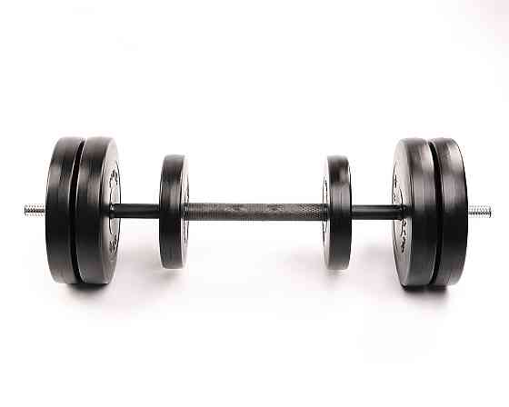 Набір дисків композитних Elitum Titan 39 кг штанга/гантелі з перехідником для силових тренувань 2 грифи 30 мм ABS-пластик Київ