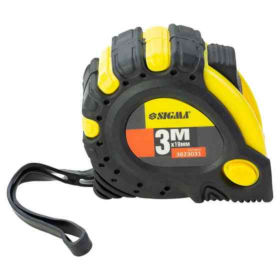 Sigma Рулетка магнитная обрезиненная JT фиксатор+тормоз 3м×19мм SIGMA (3823031) Коломыя