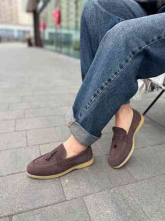 Hengji Лофери жіночі HENGJI 336-4 шоколадні (весна-осінь, замша натуральна) (5767) Коломия