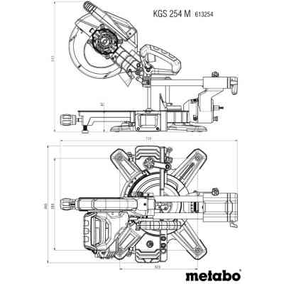 Торцовочная пила Metabo KGS 254 M 1800Вт, 254мм, 16.1кг (613254000) Винница