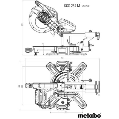 Торцовочная пила Metabo KGS 254 M 1800Вт, 254мм, 16.1кг (613254000) Винница - изображение 6