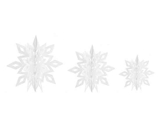 Декор-подвеска новогодняя 25см Snowflake белый R96067 ТМ STENSON Киев