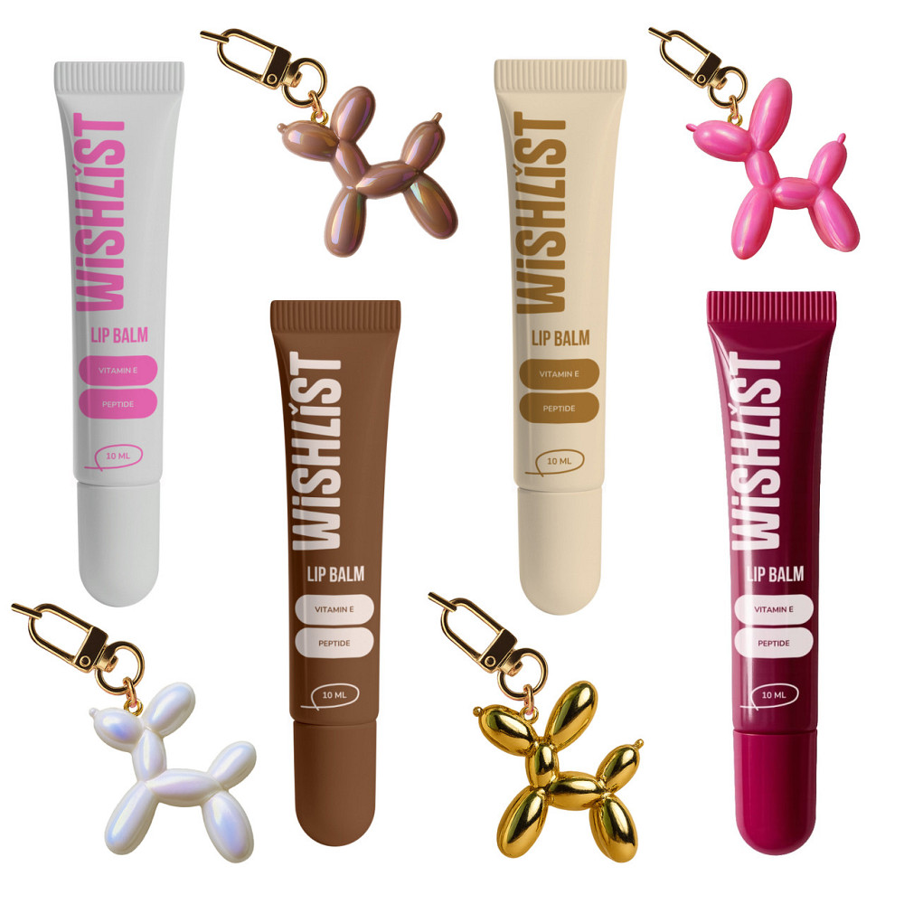 Набір 4 бальзамів-блисків для губ + Іграшки-брелки Espresso Noir & Ruby Nectar & Blessed Honey & Crystal Sorbet WishList Lip Gloss Київ - фото 1