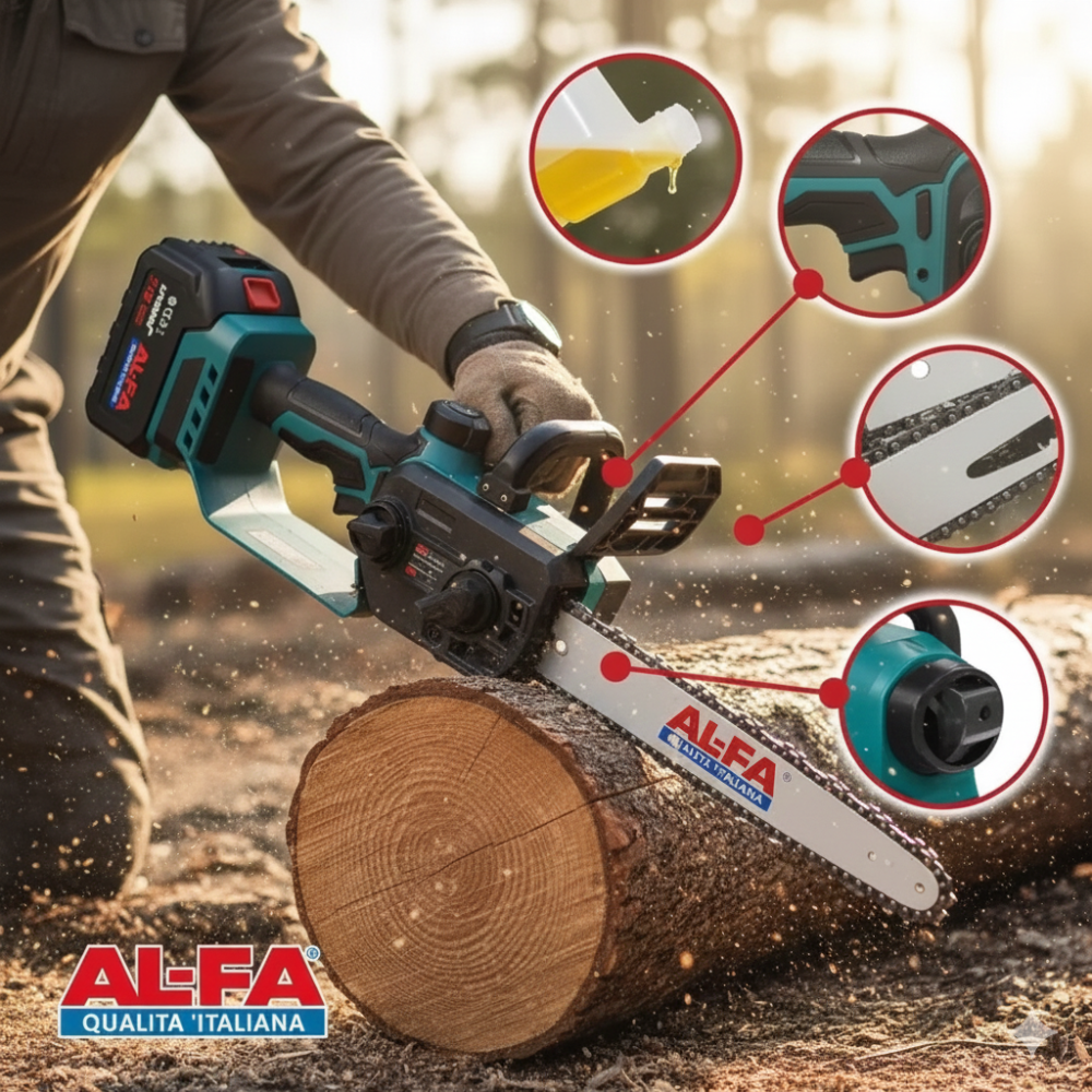 Аккумуляторные цепные пилки ALFA, Аккумуляторная пила ALCRH-21BL-2, Аккумуляторная пила 2 мощных аккумулятора 21V 4.0Ah Львов - изображение 1