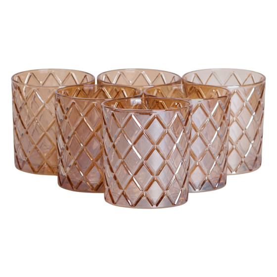 Набір склянок 6 штук по 320 мл для віскі Золото HP-19-11GLASS Коломыя