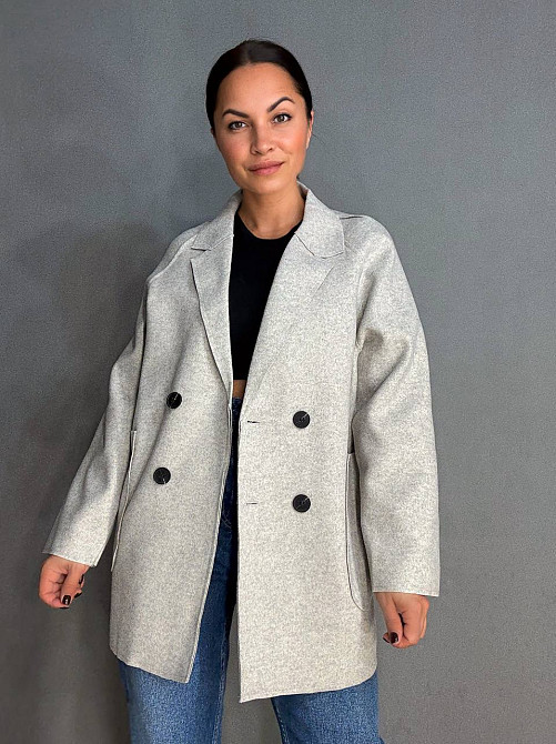 Жакет женский LADY YEP 2057 оверсайз удлиненный с карманами бежевый, бежевый, one size Киев - изображение 11