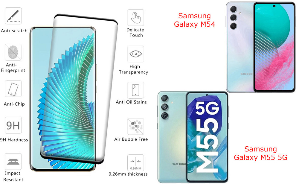 Захисне скло HyperGlass Pro для Samsung Galaxy M54, Galaxy M55 5G – максимальна чутливість та захист Київ - фото 2