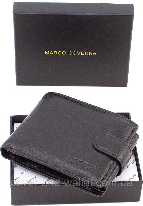 Мужской кожаный кошелек с блоком для документов Marco Coverna Киев - изображение 6