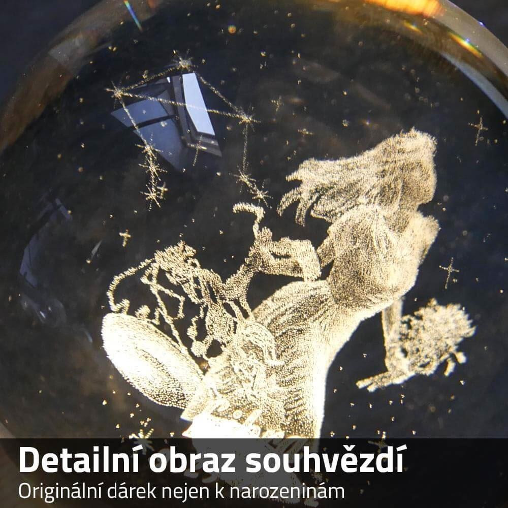 3D-кришталева куля з лазерним гравіюванням знака зодіаку Терези 6 см Луцьк - фото 3