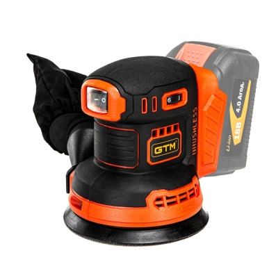 Шлифовальная машина GTM OSC18/125BL, 18МV, 125мм, 6000-12000об/мин (без АКБ и ЗУ) (OSC18/125BL_BARE TOOL) Винница - изображение 1