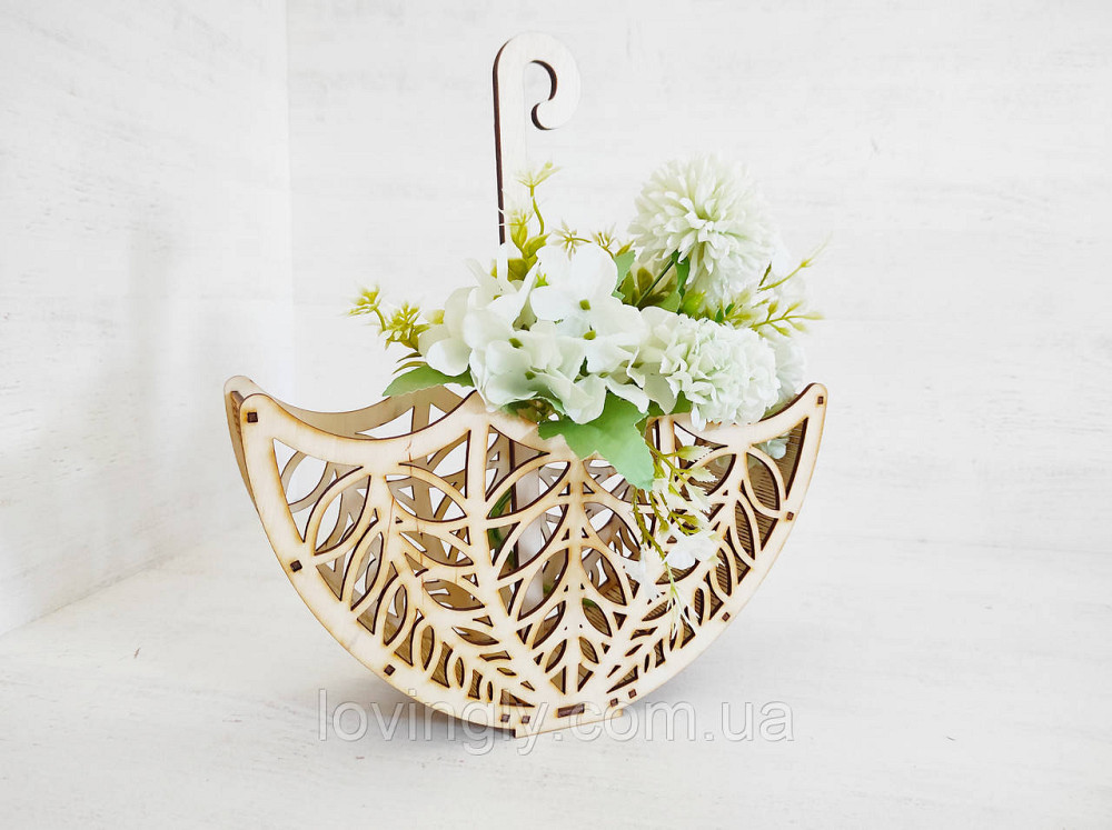 Декоративное капшо Зонтик. Декор, подставка для цветов 26см Ирпень - изображение 1