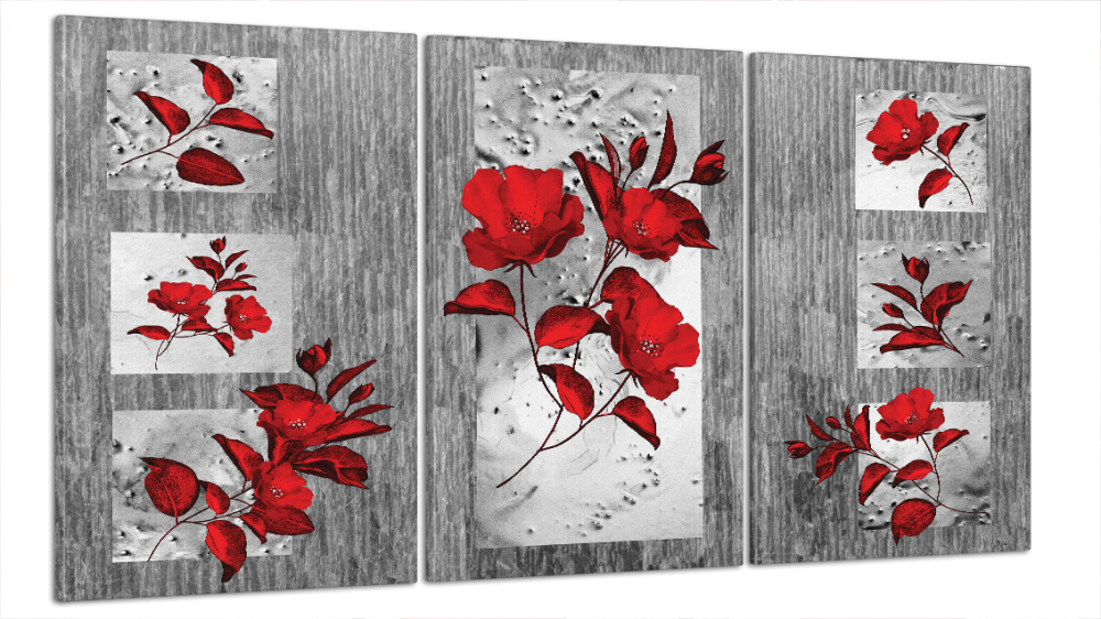 Модульна картина Абстракція Квіти Art-23_B3 Київ - фото 1