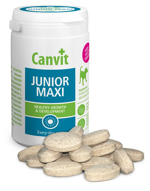 Canvit Junior maxi (Канвит Джуниор макси) кормовая добавка для щенков и молодых собак от 25 кг. 230 г. Запорожье - изображение 1