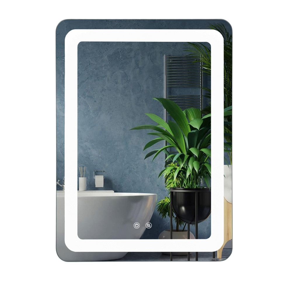 Дзеркало UNIO MRR-04 SQR-RA-S/H 600 x 800 mm LED FL сенсор + підігрів (000030902) Київ - фото 1