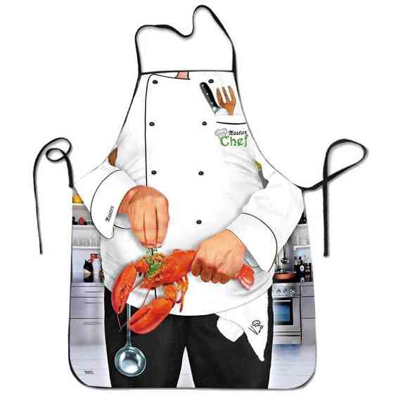 Фартук для мужчин с принтом шеф-повара 75 на 60 см разноцветный Киев