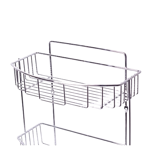 Полиця для ванної кімнати напівовальна 3-ярусна 48*30*14см хромована сталь Besser Житомир - изображение 3