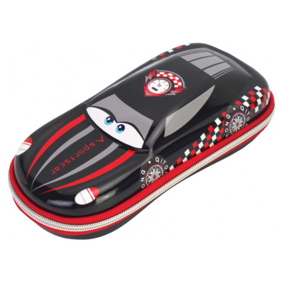 Пенал Cool For School Об'ємний 3D 1 відділення Чорний (QT-5645-Black) Вінниця - фото 1