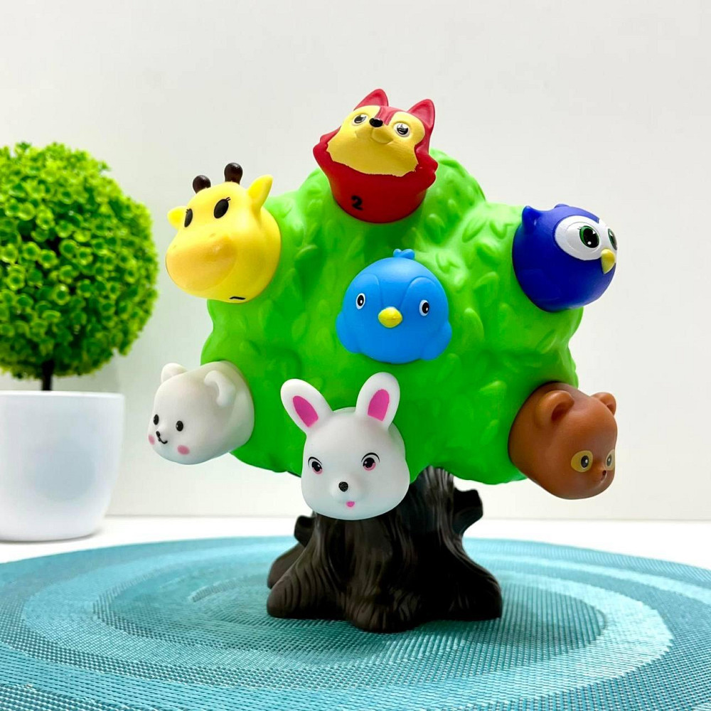 Сортер дерево з тваринами 10 в 1 гра з цифрами фігурки диких тварин (207) Чернигов - изображение 4