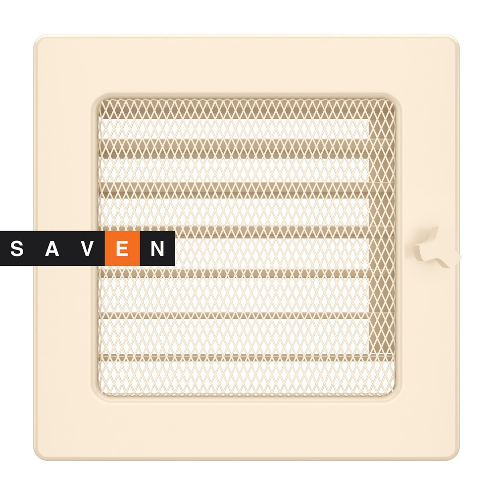 Вентиляційна решітка для каміна SAVEN 17х17 кремова з жалюзі Львів - фото 1