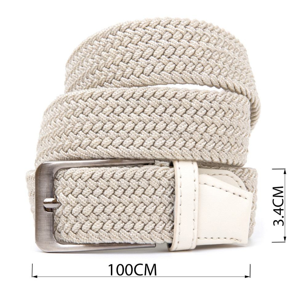 Текстильный мужской ремень классика Vintage 20528 Белый Киев - изображение 4