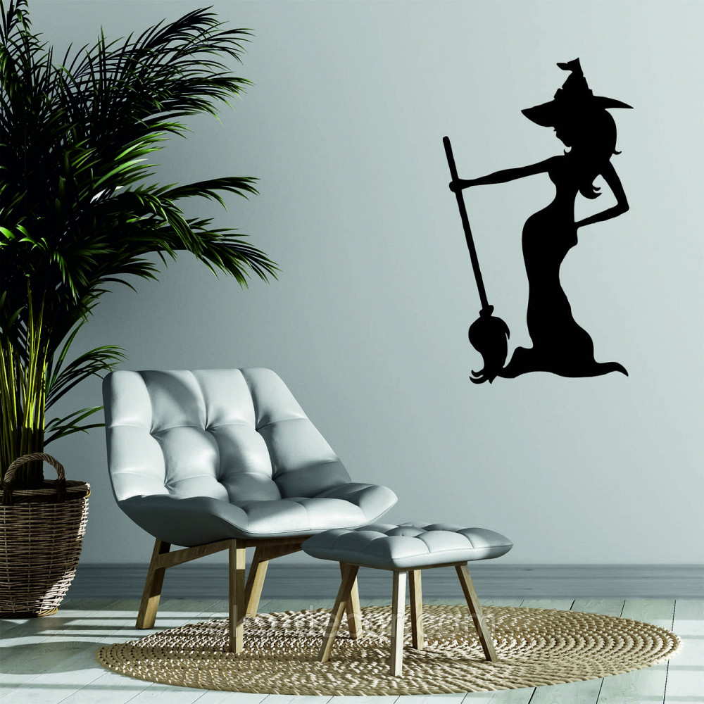 Декоративное настенное Панно «Ведьма», Декор на стену 110*64 см, Черный Киев - изображение 3