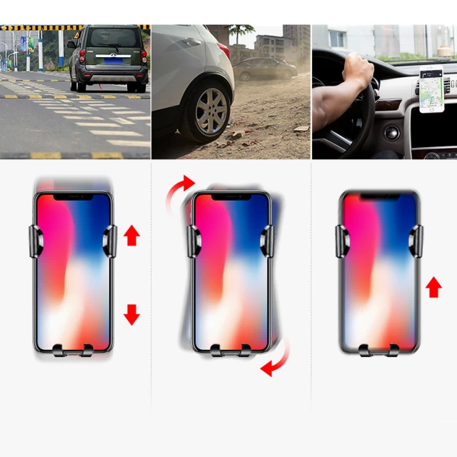 Автотримач для телефона Baseus Osculum Type Gravity Car Mount Black Ковель - фото 10