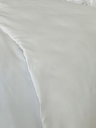 Сатиновий комплект постельного белья Ideal Textile двухспальный евр белый Черновцы - изображение 9