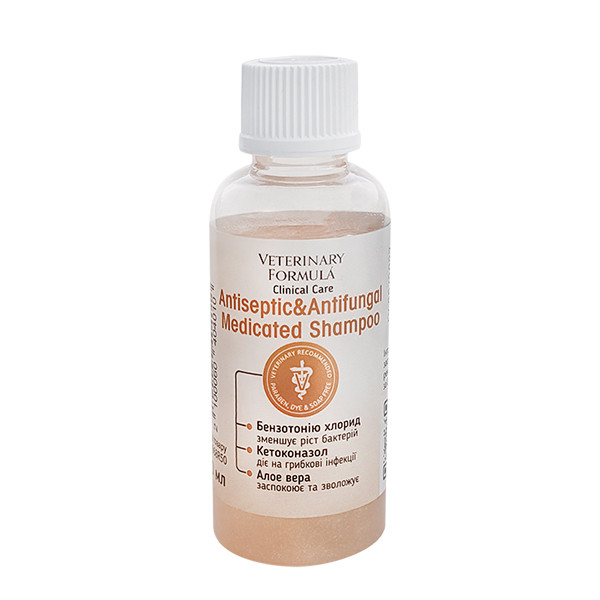Veterinary Formula Clinical Care Antiseptic&Antifungal Medicated Shampoo ВЕТЕРИНАРНАЯ ФОРМУЛА АНТИСЕПТИЧЕСКИЙ и ПРОТИВОГРИБКОВЫЙ дерматокосметический  Киев - изображение 1