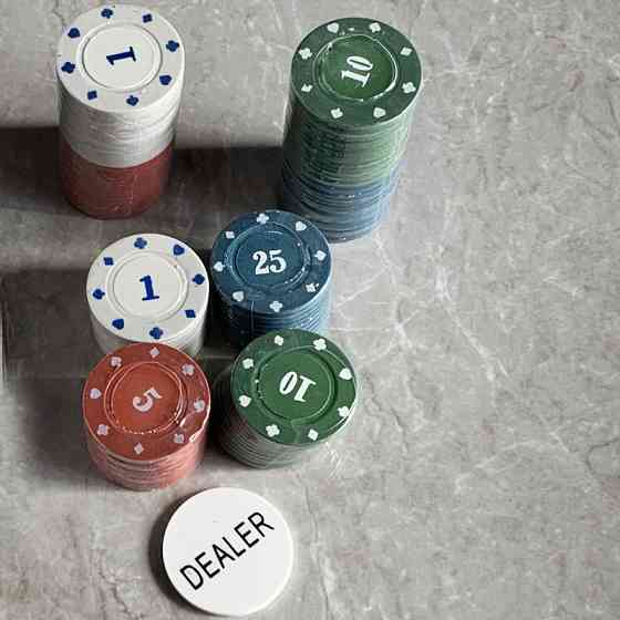 Набір фішок для покера 100 шт у металевій коробці Київ