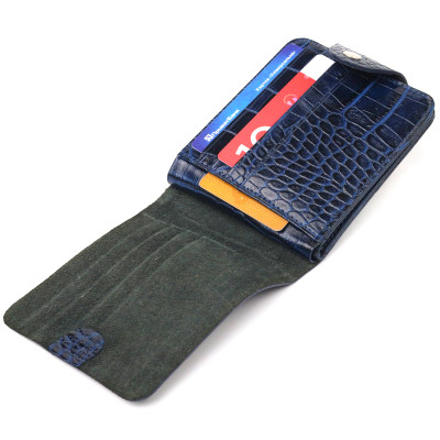 Портмоне Canpellini Из натуральной кожи Синее (21577) Винница - изображение 8