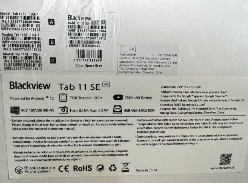 Планшет Blackview Tab 11 se 8/128Gb. Киев - изображение 1