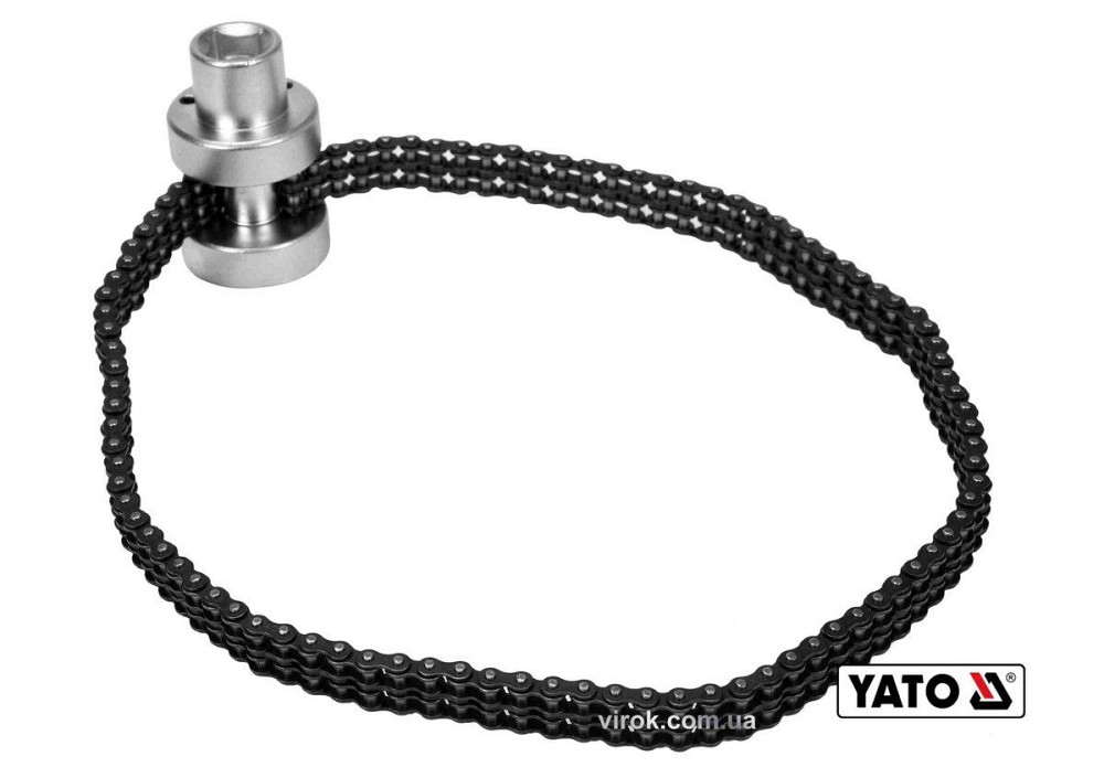 Ключ до оливного фільтру ланцюговий YATO : квадрат- 1/2", Ø=75-170 мм, Cr-V [5/10] Одеса - фото 1
