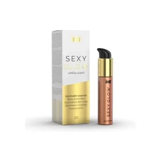 Крем шиммер для тіла із ароматом ванілі INTT Sexy Glow Sex Aura Київ