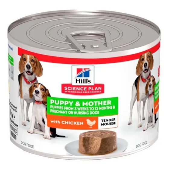 Вологий корм Хіллс Hill's Canine Puppy Mother для цуценят і годуючиз собак консерва з куркою 200 г Вінниця
