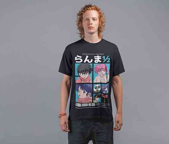 Футболка аниме Ранма Схампоо Румико Такахасхи оверсайз (S/M/L) Черний AnimeJ0981 Днепр